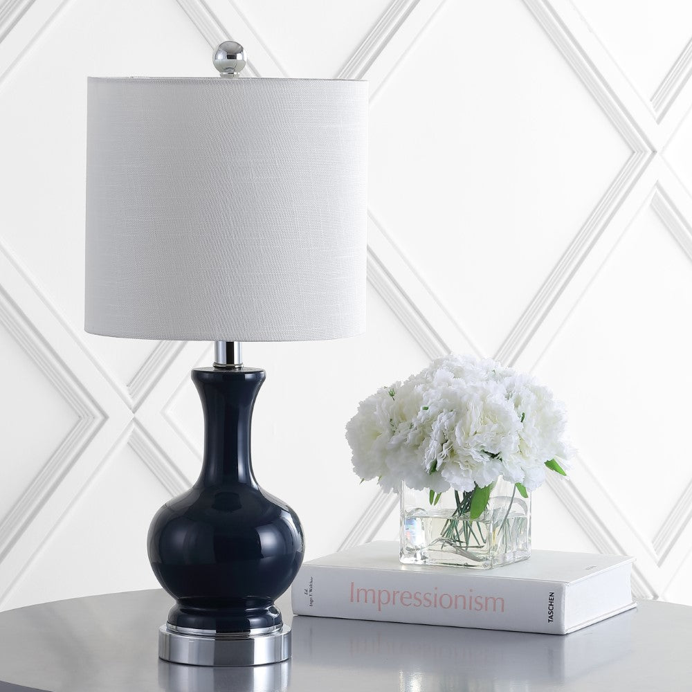 Foxglove 22" Glass/Metal LED Table Lamp, Set of 2