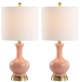 Foxglove 22" Glass/Metal LED Table Lamp, Set of 2