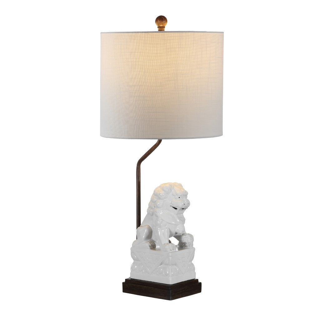 Shirley Lion 27.5" Ceramic Classic Modern LED Table Lamp