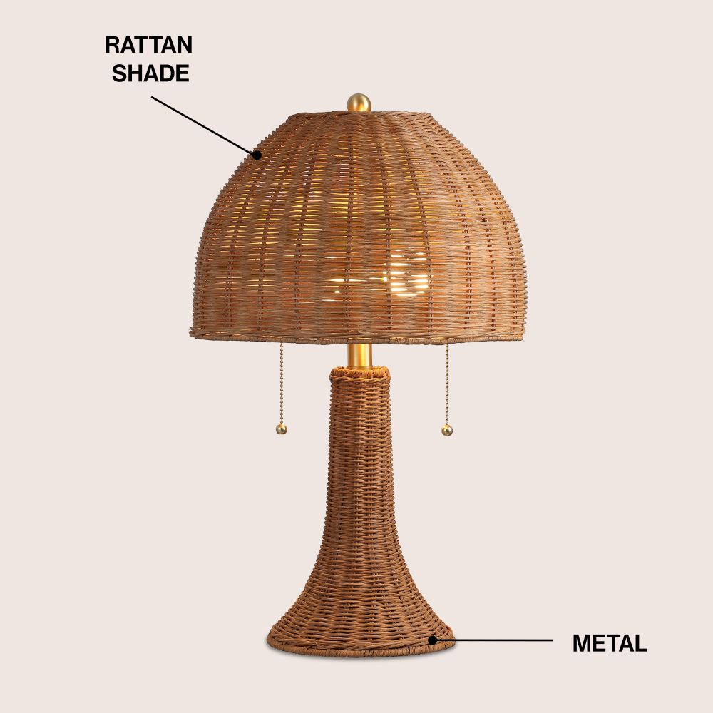 Benny 22"  Bohemian Rustic Iron LED Table Lamp