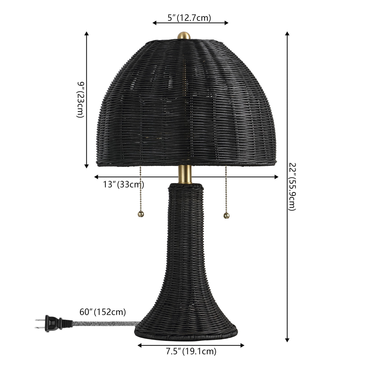 Benny 22"  Bohemian Rustic Iron LED Table Lamp