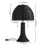 Benny 22"  Bohemian Rustic Iron LED Table Lamp