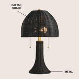 Benny 22"  Bohemian Rustic Iron LED Table Lamp