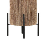 Kai 16.5" Coastal Minimalist Rattan LED Table Lamp