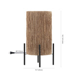 Kai 16.5" Coastal Minimalist Rattan LED Table Lamp