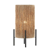 Kai 16.5" Coastal Minimalist Rattan LED Table Lamp