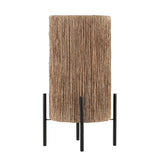 Kai 16.5" Coastal Minimalist Rattan LED Table Lamp
