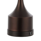 David 26" Classic French Country Iron LED Table Lamp with USB Charging Port Set 2
