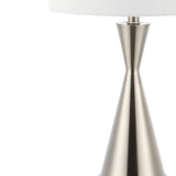Geoff Brushed 26" Classic French Country Iron LED Table Lamp with USB Charging Port Set 2