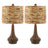 Brown Wood Finish (Set of 2)