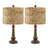 Brown Wood Finish (Set of 2)