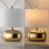 Maxax 20" Mid-Century Glam Ceramic/Iron LED Table Lamp