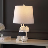 Crestview 21" Modern Shabby Chic Resin/Iron Happy Elephant LED Kids' Table Lamp with Phone Stand