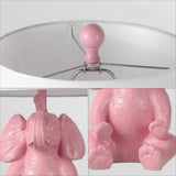 Crestview 21" Modern Shabby Chic Resin/Iron Happy Elephant LED Kids' Table Lamp with Phone Stand