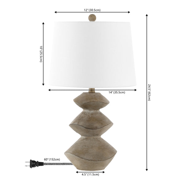Dimension Image Brown Wood Finish / 24.5