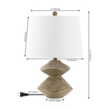 Rust Minimalist Coastal Resin/Iron 3-Stack Cairn LED Table Lamp