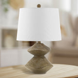 Rust Minimalist Coastal Resin/Iron 3-Stack Cairn LED Table Lamp