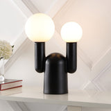 Jube 19" 2-Light Modern Mid-Century Resin/Iron/Frosted Glass Nordic Cactus LED Table Lamp