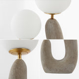 Luna 18" 2-Light Mid-Century Scandinavian Resin/Iron/Frosted Glass Cactus LED Table Lamp