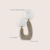 Luna 18" 2-Light Mid-Century Scandinavian Resin/Iron/Frosted Glass Cactus LED Table Lamp