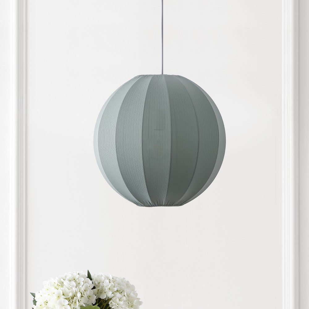 Sia 16" 1-Light Scandinavian Japandi Adjustable Lantern Metal with Ribbed Cocoon Globe Shade LED Pendant