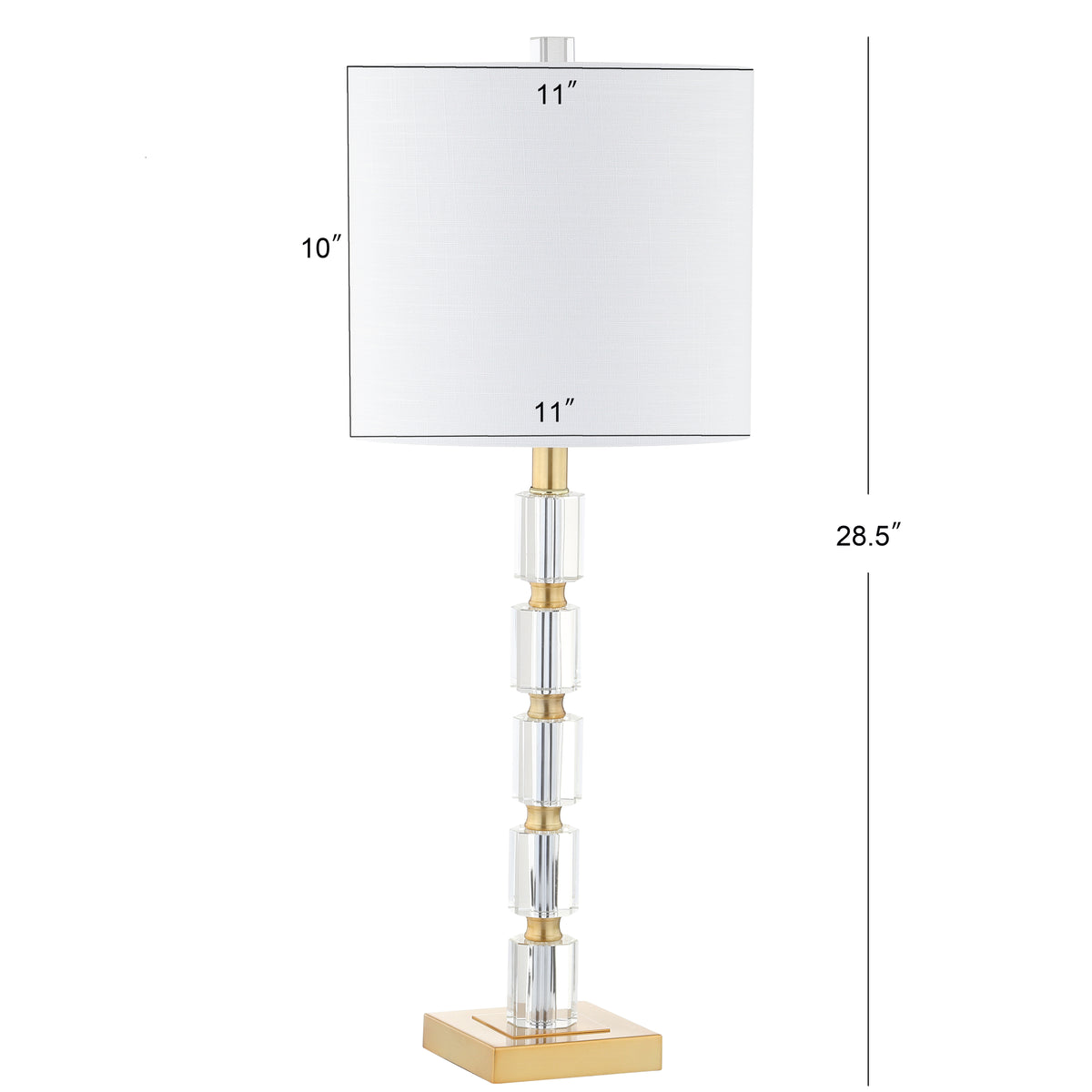 Violet 28.5" Crystal LED Table Lamp, Set of 2