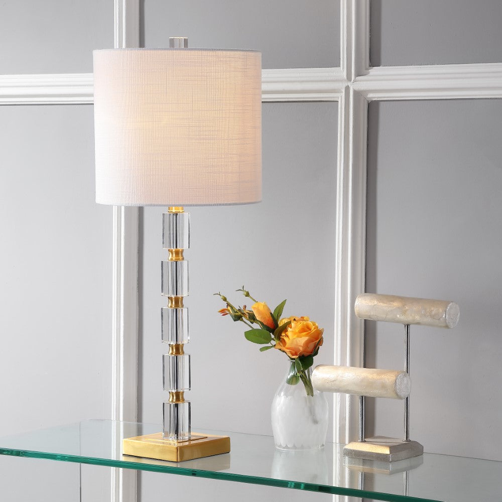 Violet 28.5" Crystal LED Table Lamp, Set of 2