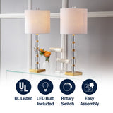 Violet 28.5" Crystal LED Table Lamp, Set of 2