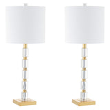 Violet 28.5" Crystal LED Table Lamp, Set of 2