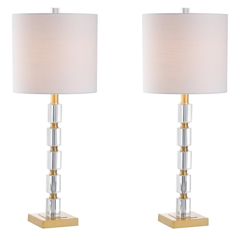Violet 28.5" Crystal LED Table Lamp, Set of 2