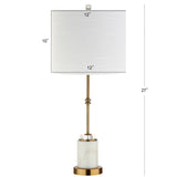 Saul 27" Marble/Crystal LED Table Lamp, Set of 2