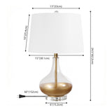 Arianna 24.5" Glass LED Table Lamp