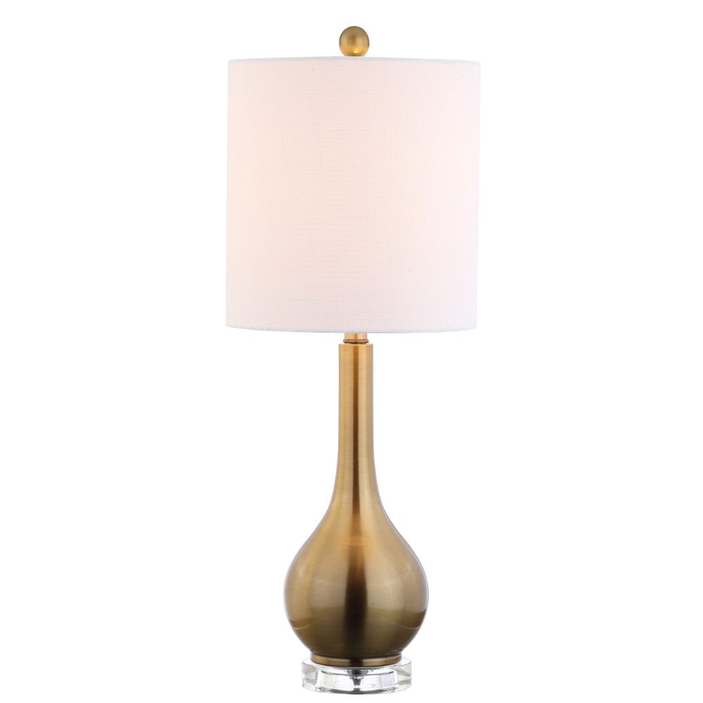Shelby 25" Metal/Crystal Teardrop LED Table Lamp