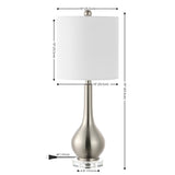 Shelby 25" Metal/Crystal Teardrop LED Table Lamp