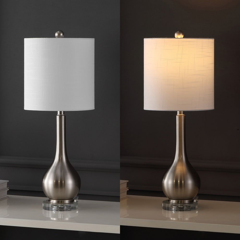 Shelby 25" Metal/Crystal Teardrop LED Table Lamp