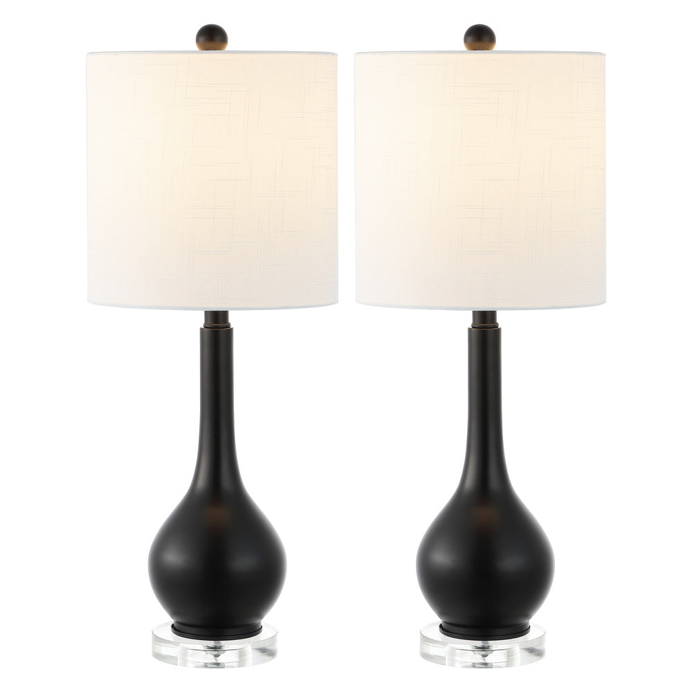 Shelby 25" Metal/Crystal Teardrop LED Table Lamp
