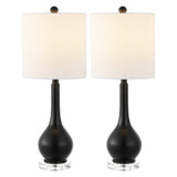 Shelby 25" Metal/Crystal Teardrop LED Table Lamp