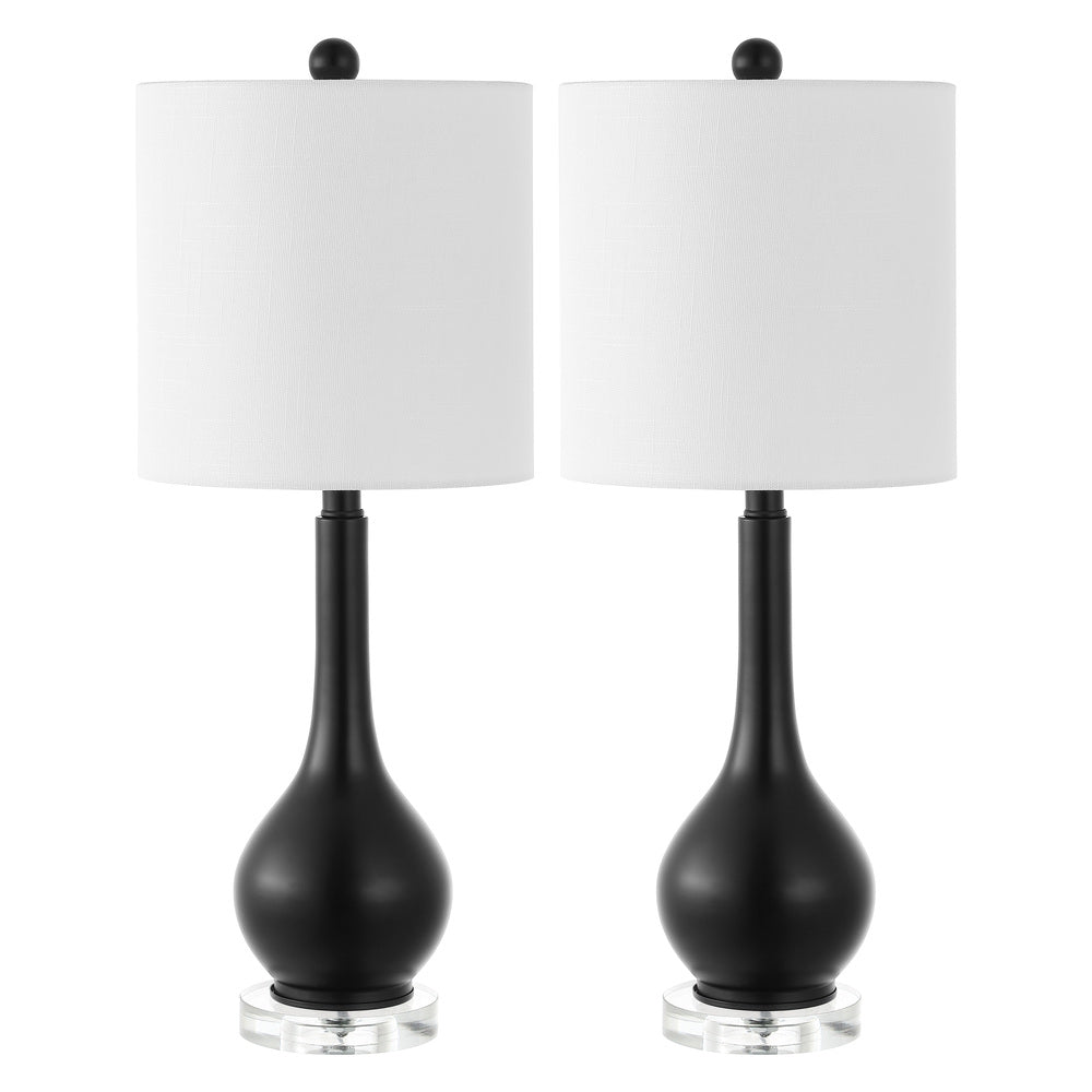 Shelby 25" Metal/Crystal Teardrop LED Table Lamp