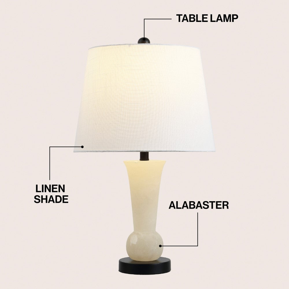Kelsey 23" Alabaster LED Table Lamp