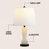 Kelsey 23" Alabaster LED Table Lamp