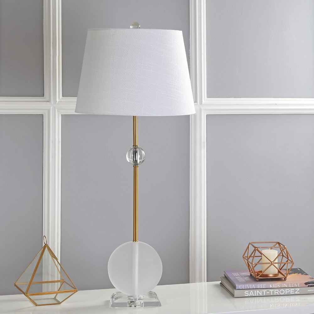 Ricardo 34" Crystal/Metal LED Table Lamp, Set of 2