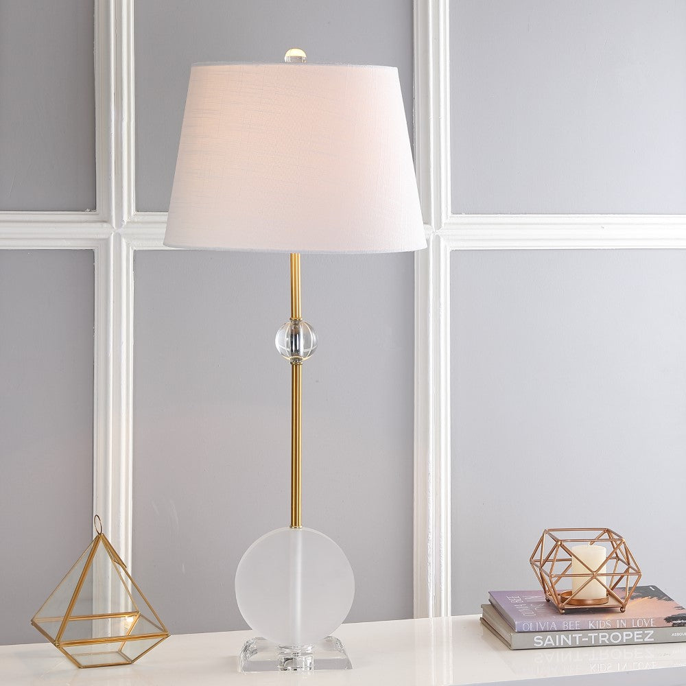 Ricardo 34" Crystal/Metal LED Table Lamp, Set of 2