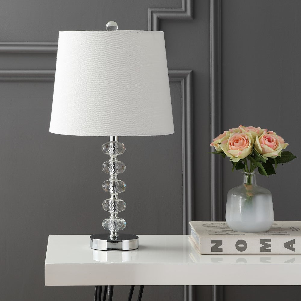Fox 22" Glass/Metal LED Table Lamp, Set of 2
