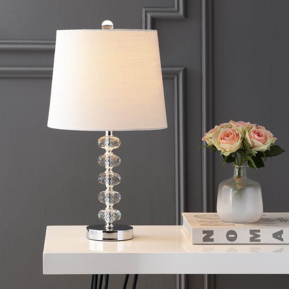Fox 22" Glass/Metal LED Table Lamp, Set of 2