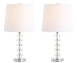 Fox 22" Glass/Metal LED Table Lamp, Set of 2