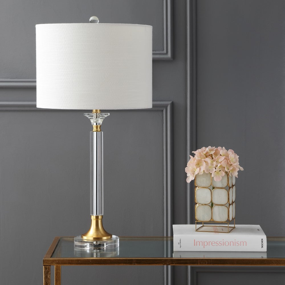 Tenley 28" Crystal/Metal LED Table Lamp, Set of 2