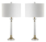 Tenley 28" Crystal/Metal LED Table Lamp, Set of 2