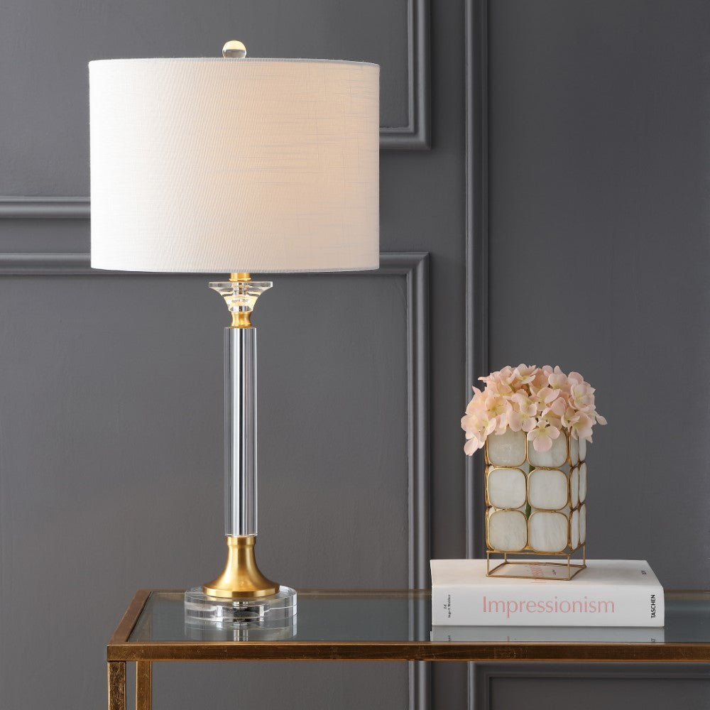 Tenley 28" Crystal/Metal LED Table Lamp, Set of 2