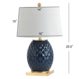 Sergio 25.5" LED Glass/Metal Table Lamp