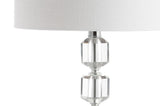 Cockatoo 27.5" Modern Stacked Crystal/Metal LED Table Lamp Set 2